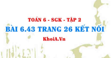 Bài 6.43 trang 26 Toán 6 Tập 2 Kết nối tri thức